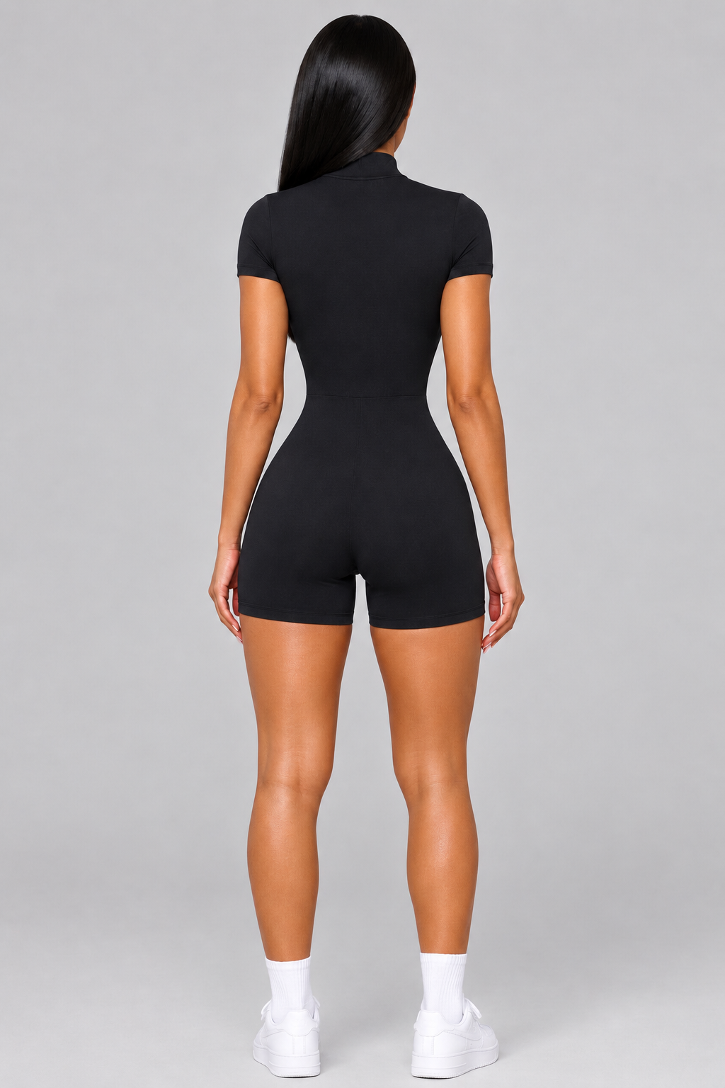 CAS Sculpt & Move Zip Short Romper