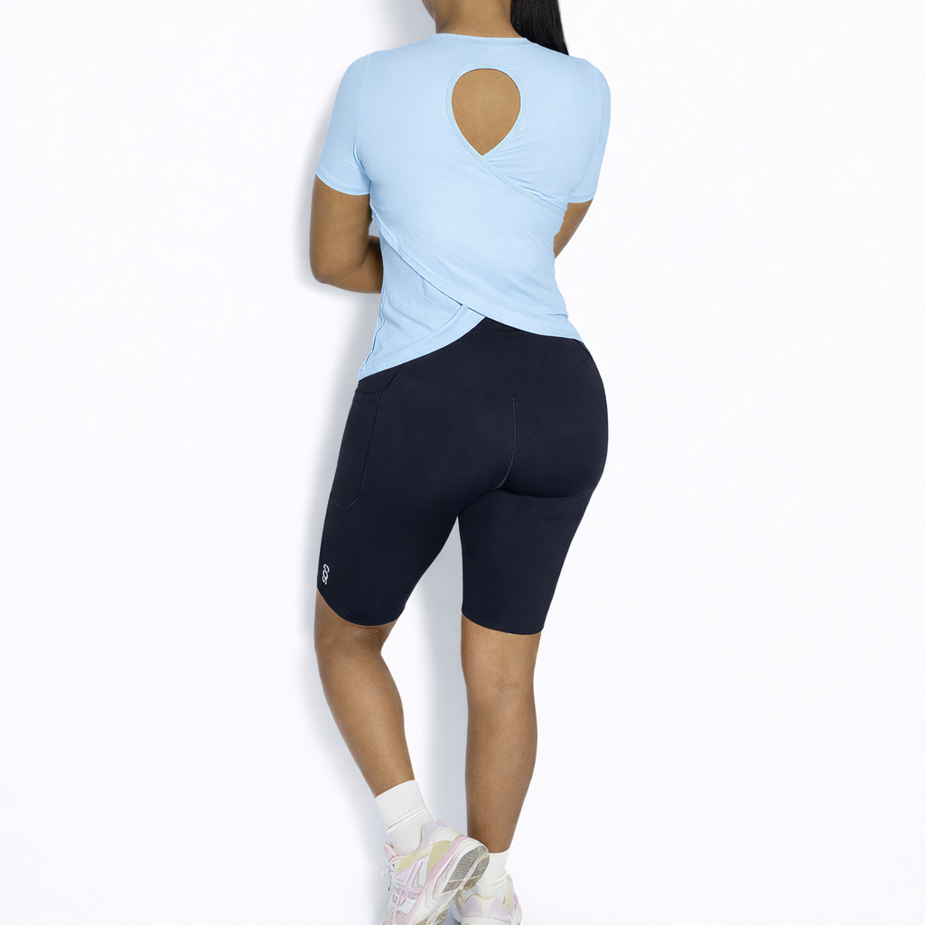 CAS Cross Back Short Sleeve Tops
