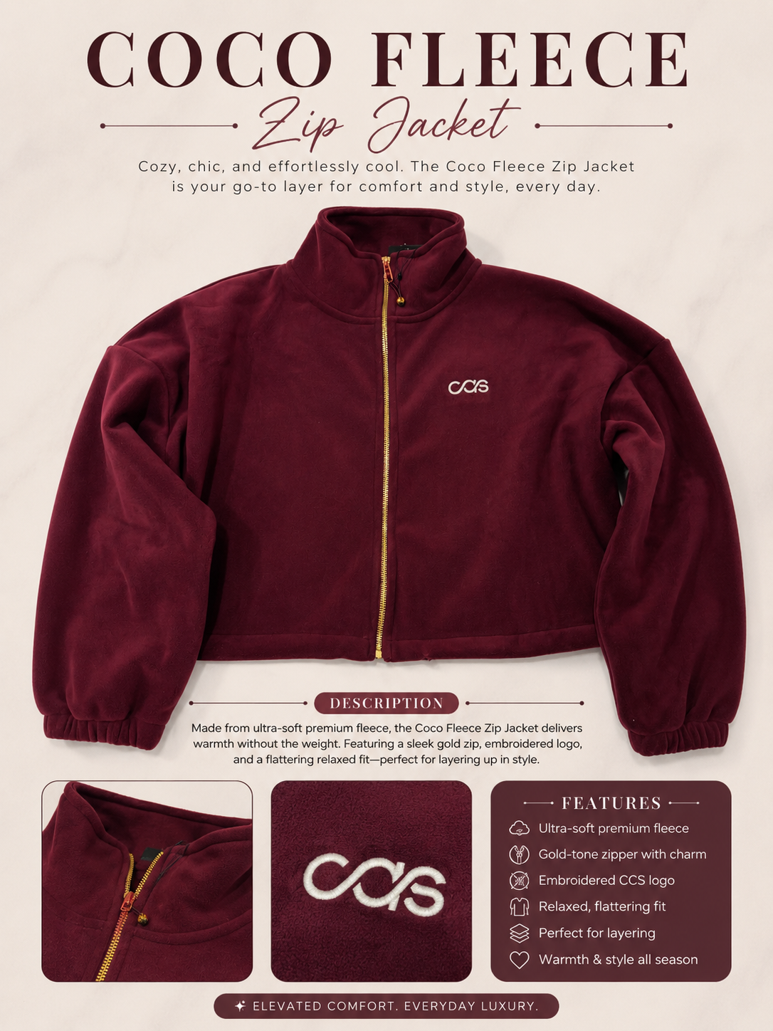 Coco Fleece Zip Jacket