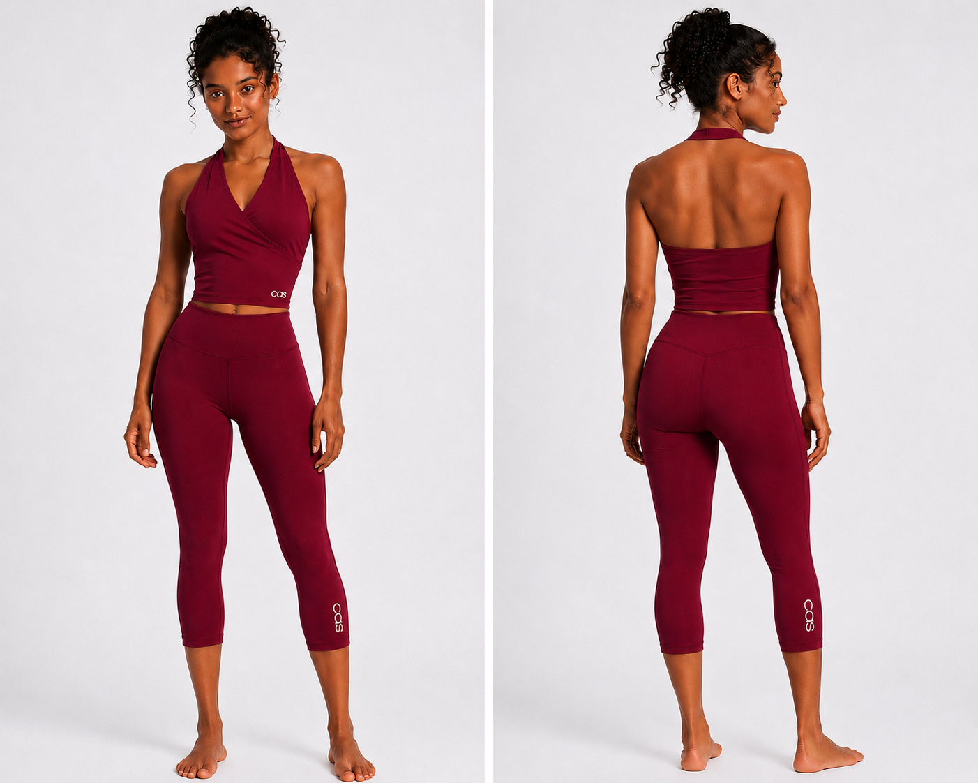 CAS Athletic – Ruby Luxe Halter Set