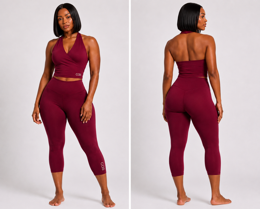 CAS Athletic – Ruby Luxe Halter Set