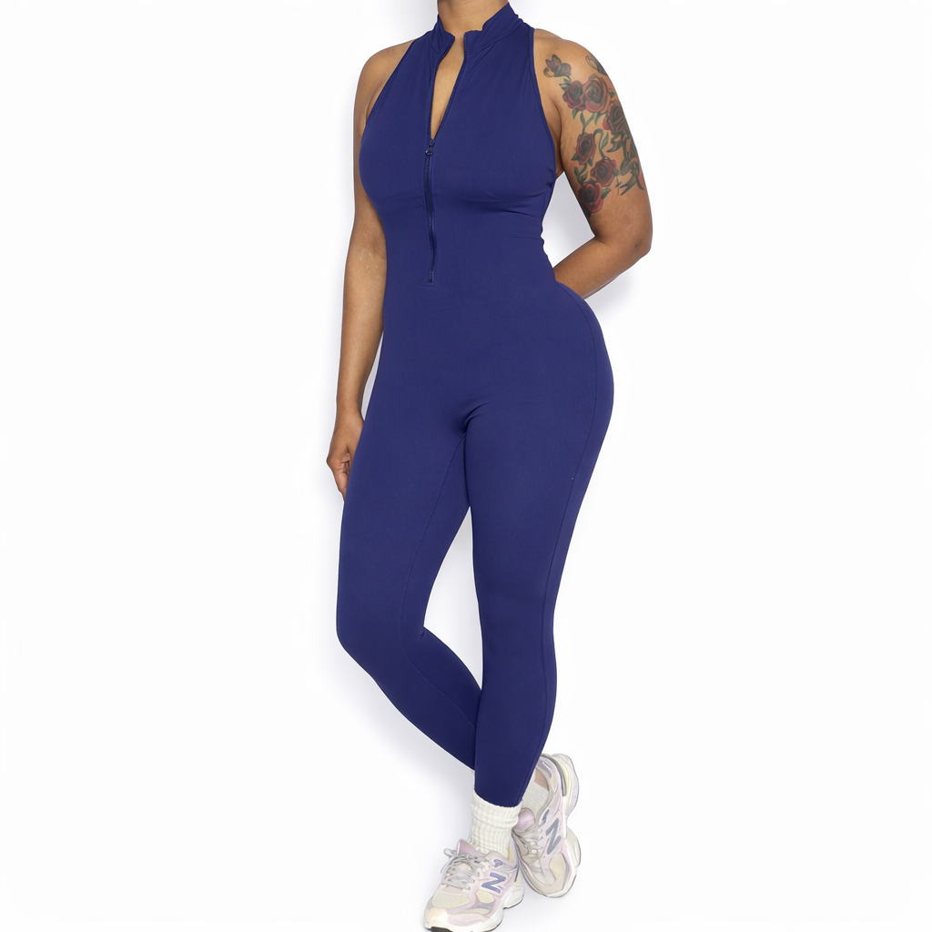 CAS Cardi Zip Front/ X-Back  Snatch Jumpsuit