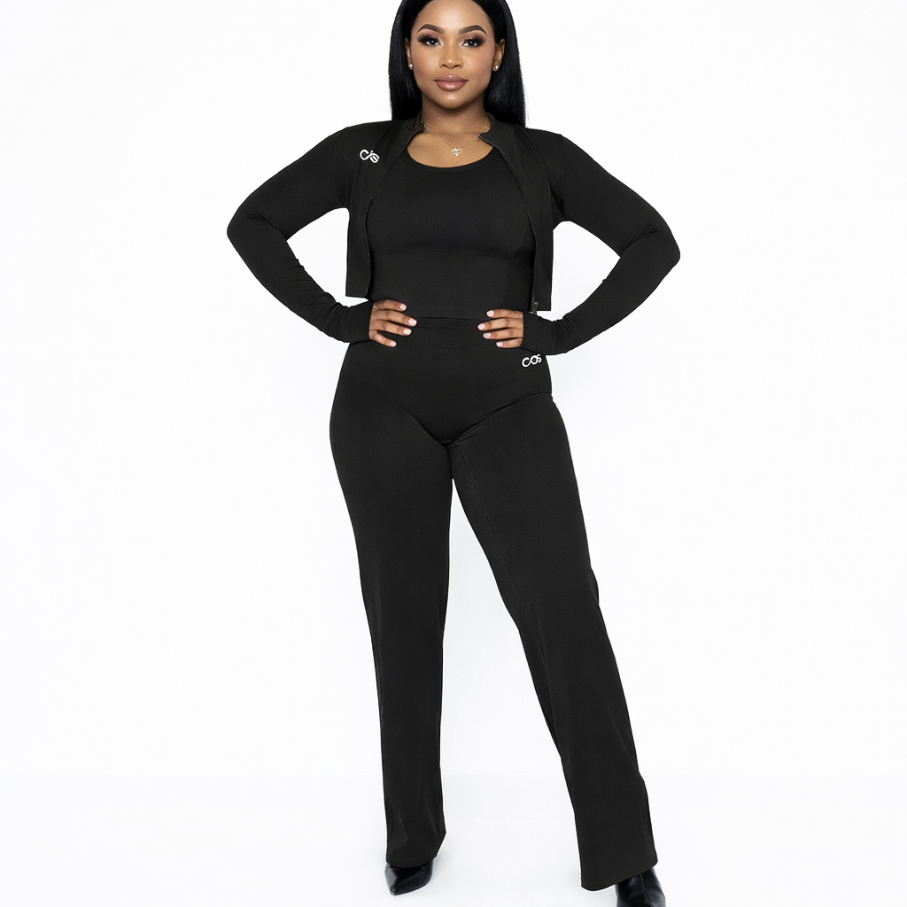 Veloure Flare Pants 3pc Set