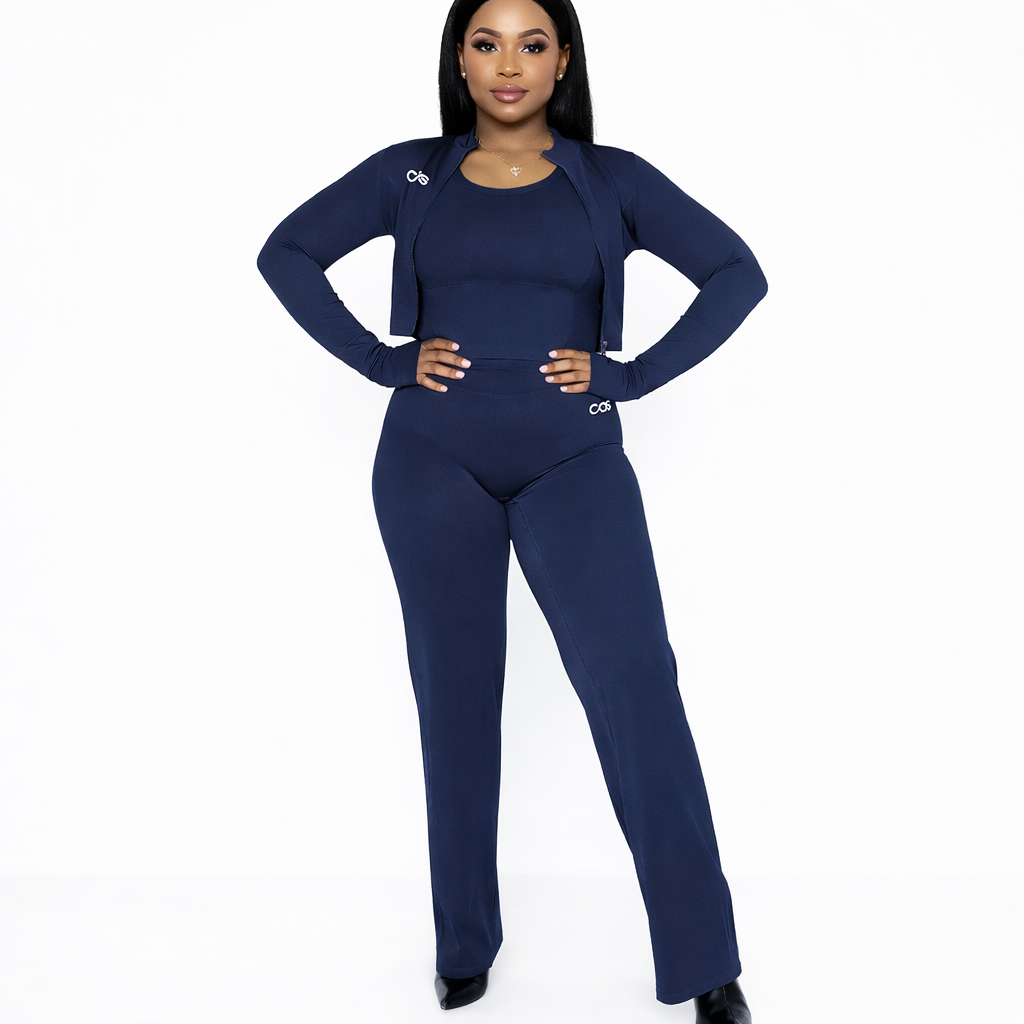 Veloure Flare Pants 3pc Set